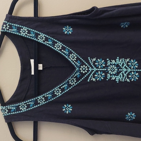 J.JILL Navy Sleeveless VNeck Pullover Maxi Dress - Picture 3 of 13